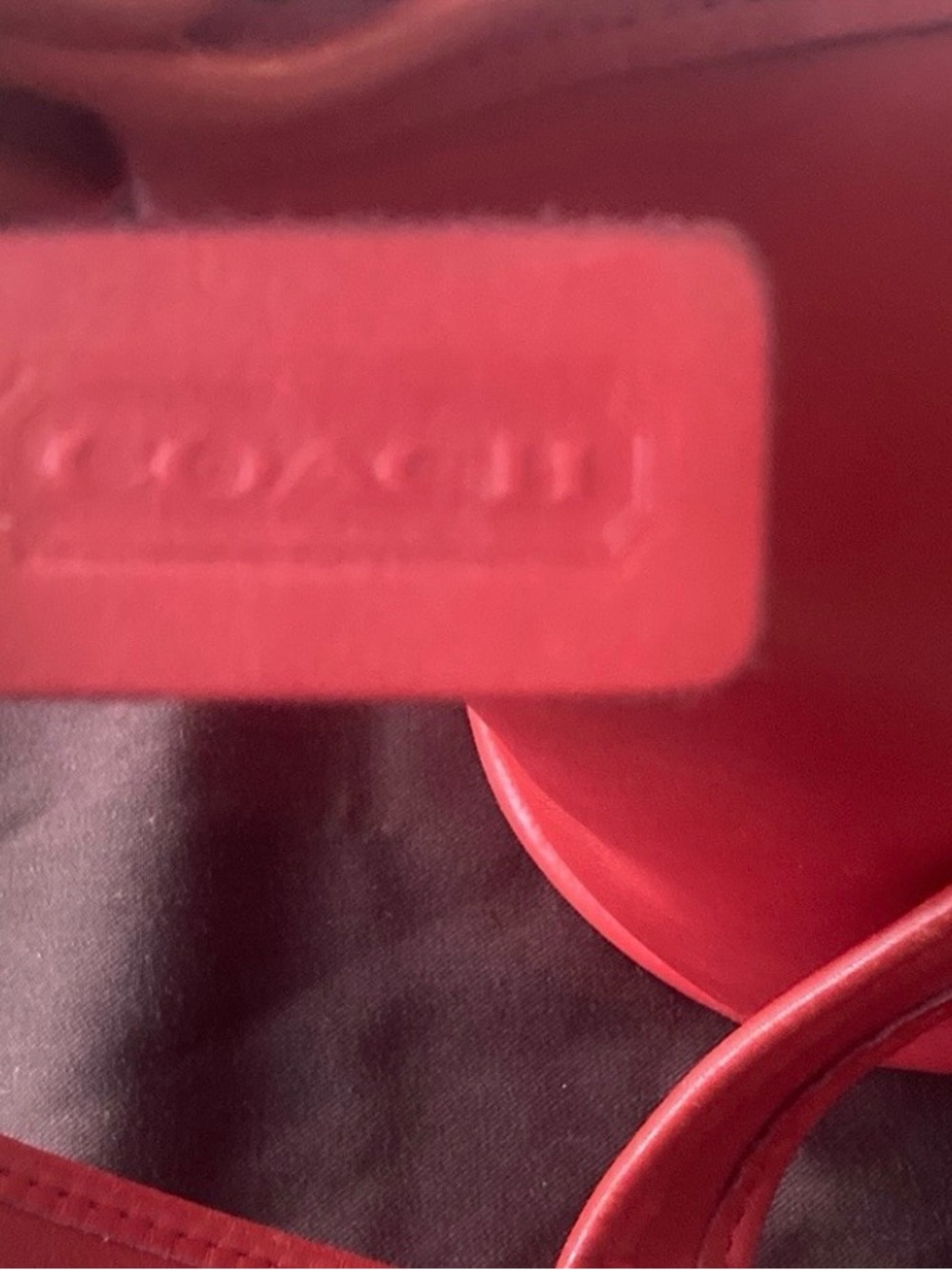 Coach Red Leather Crossbody Maggie (#9019) Bag - Picture 4 of 14